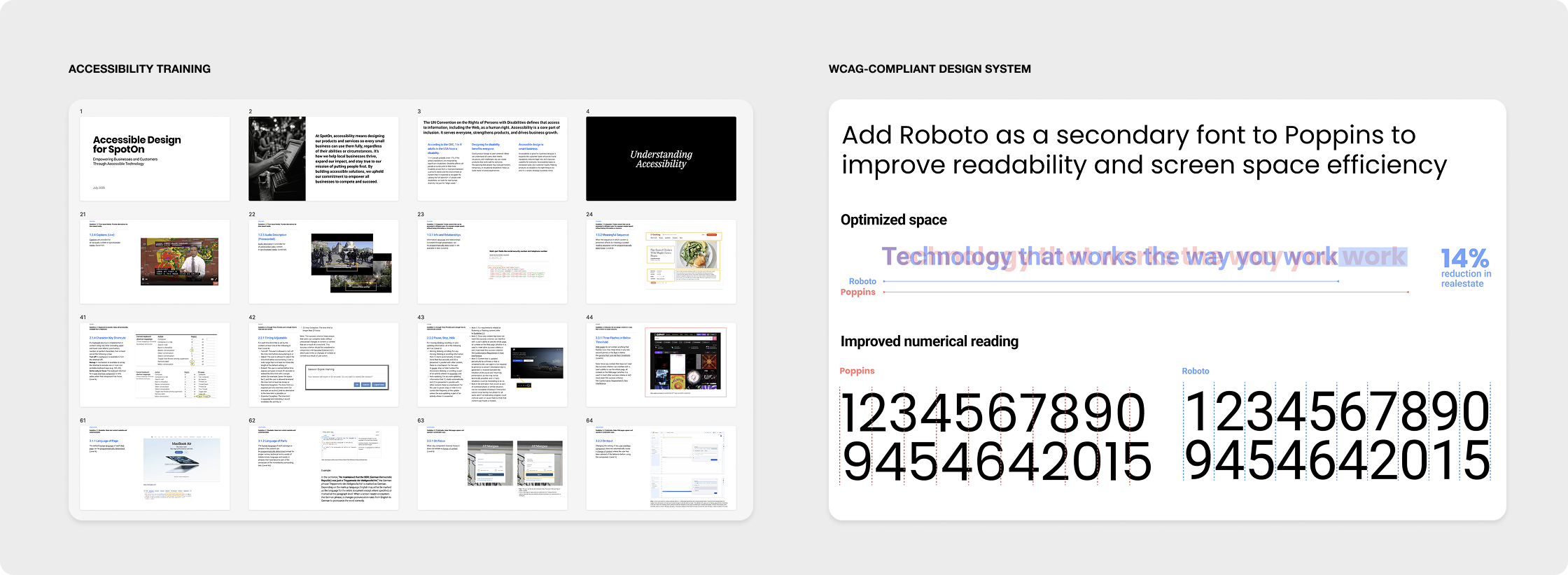SpotOn Express design system — accessibility color palette and token work